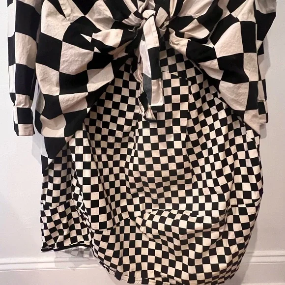 AQRL Checkered button down shirt and skirt - Picture 3 of 8